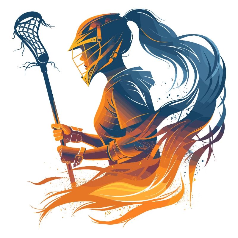 Lacrosse Mädchen Vaporwave