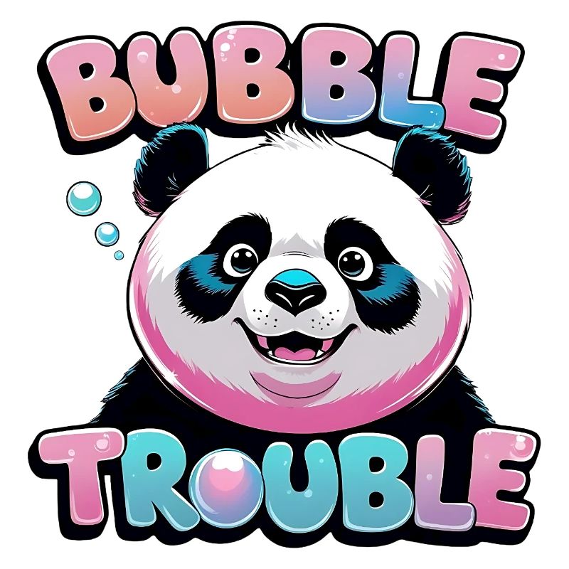 Impression ludique de verre Panda Bubbel