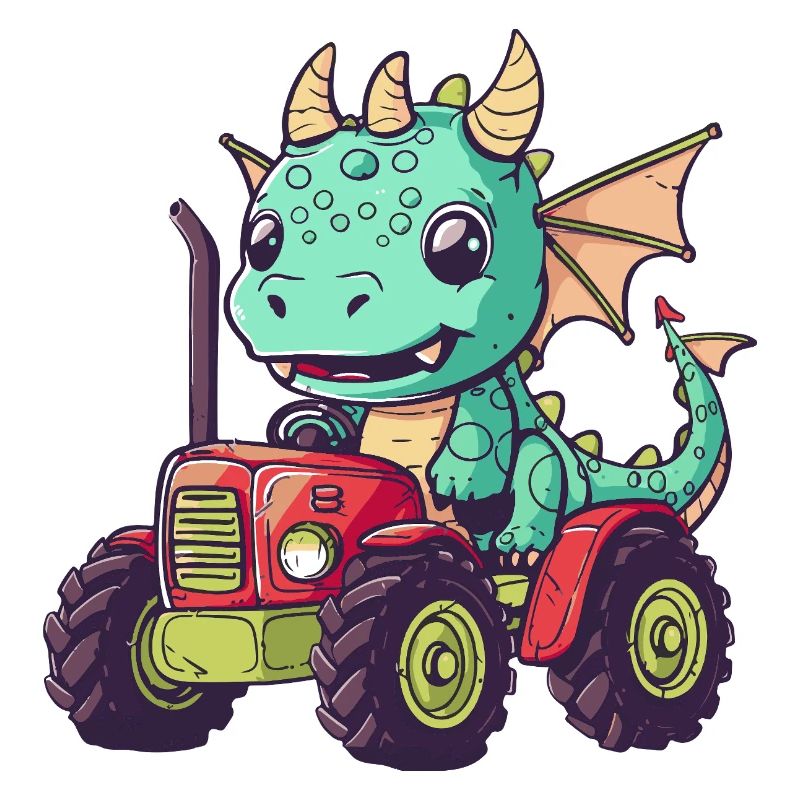 Drache Traktor Farmer