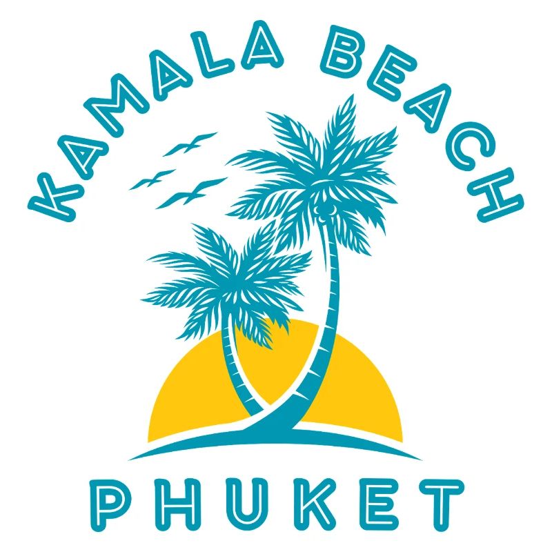 Palmier du coucher de soleil de la plage de Kamala à Phuket