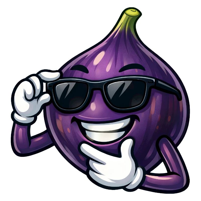 Cool Fig Cartoon Comic Fruit Summer Fruit