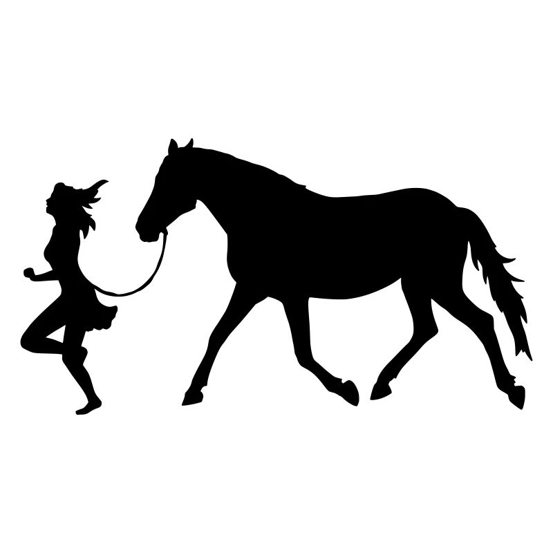 Frau mit Pferd