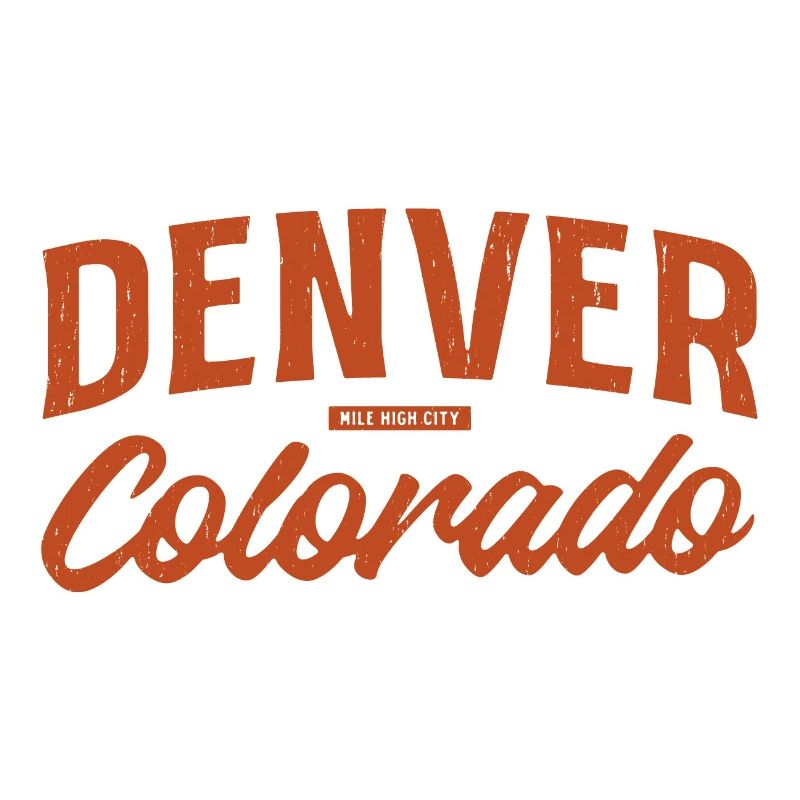 Logo rétro Script de Denver, Colorado
