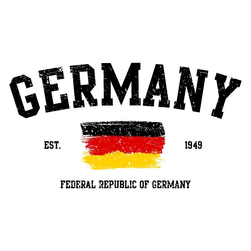Abstract German Flag Typography Design