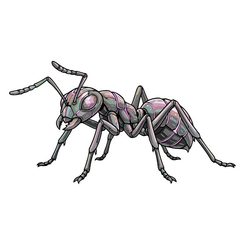 Futuristic Robot Ant Purple Pink Ant
