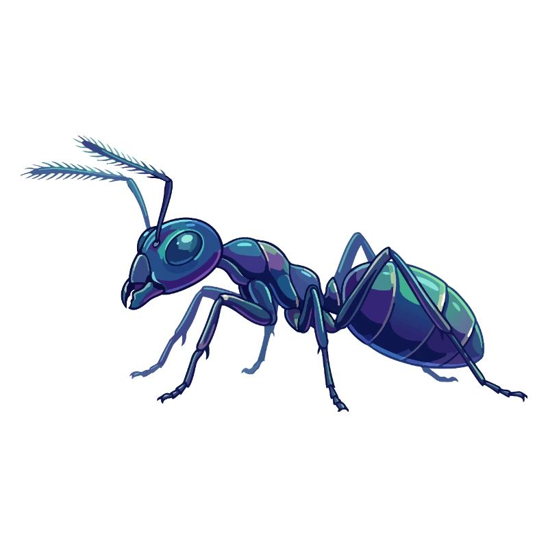 Détails de fourmis bleues Macro graphiques vectoriels Fourmis