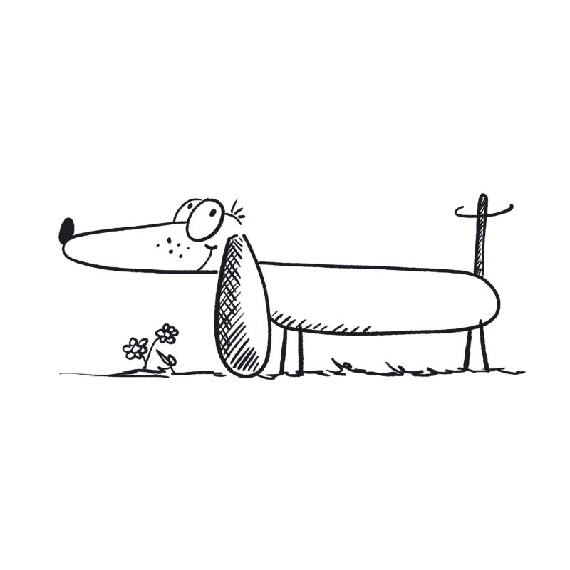 Witziger Dackel - Comic - Dachshund