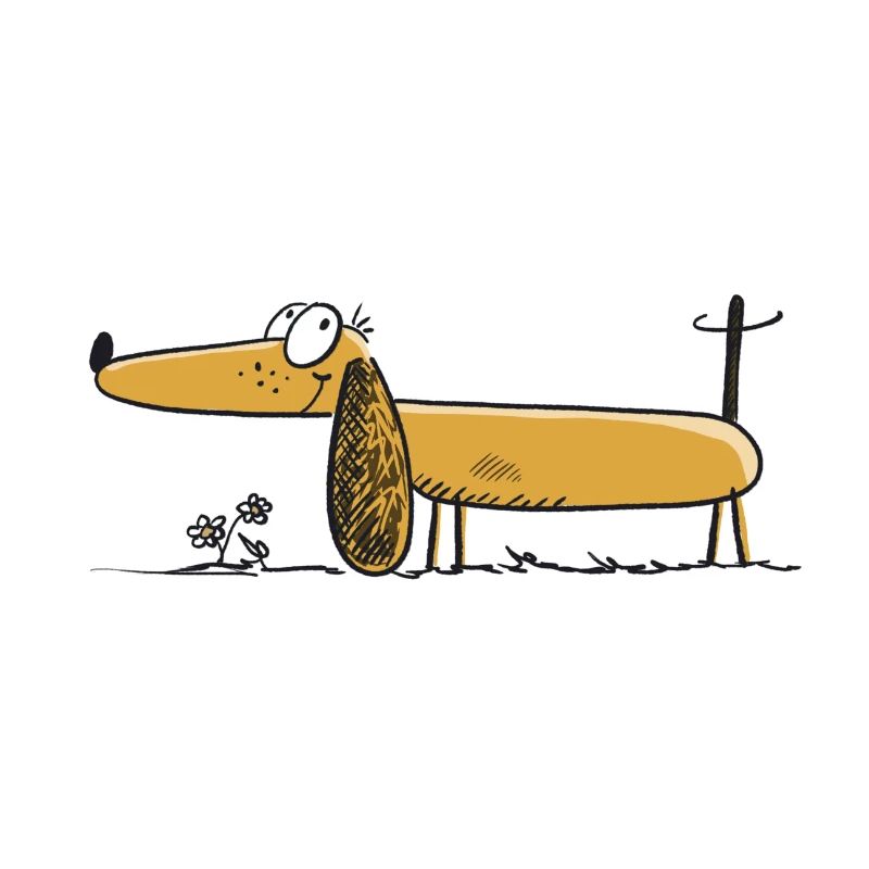 Lustiger Dackel - Dachshund - Teckel - Comic