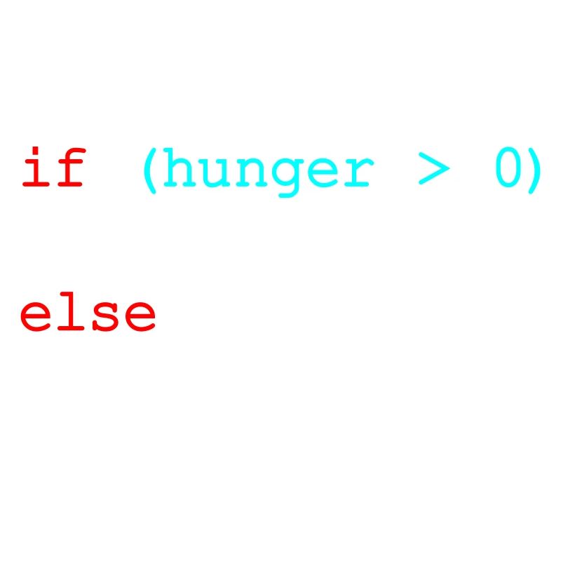 If hunger feed me else play with me - JavaScript