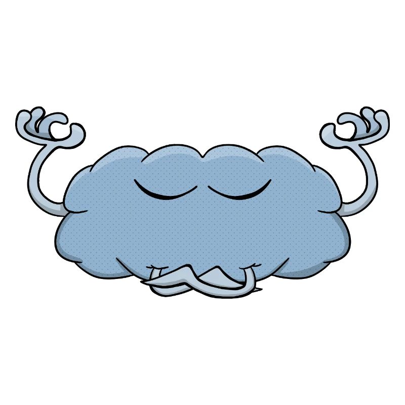 Cute cloud meditating