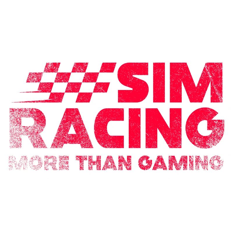 Sim Racing Neon Checkered Logo