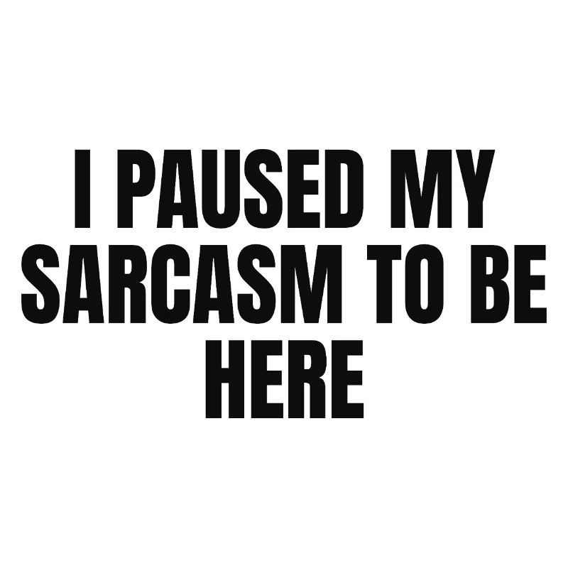 I Paused My Sarcasm to be Here