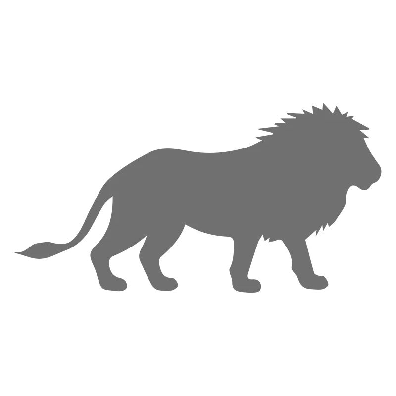 Silhouette de lion dans le style graphique