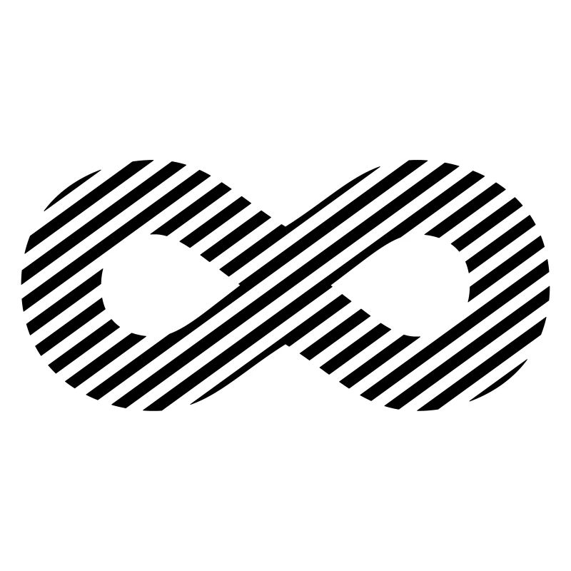 Infinity sign - pattern stripes