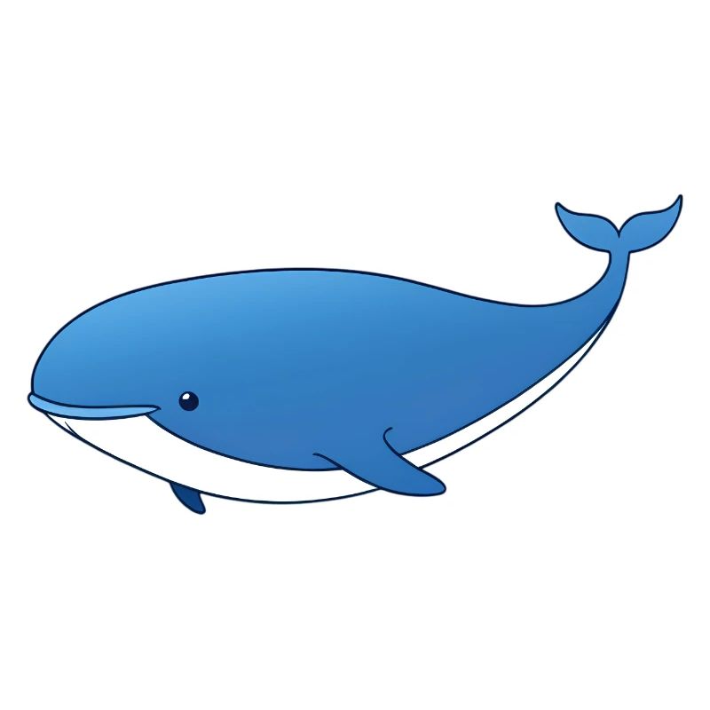 Blauer Wal Cartoon