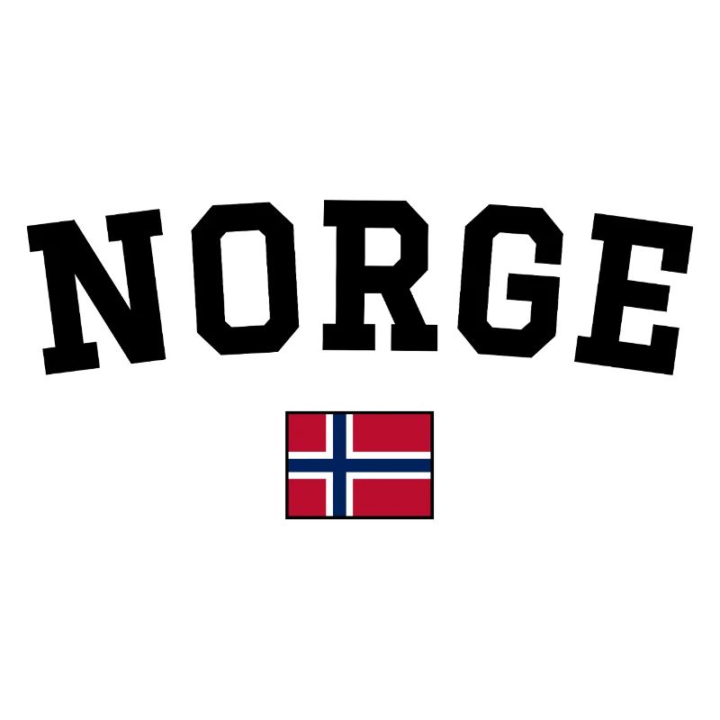 Norway Flag Design Black