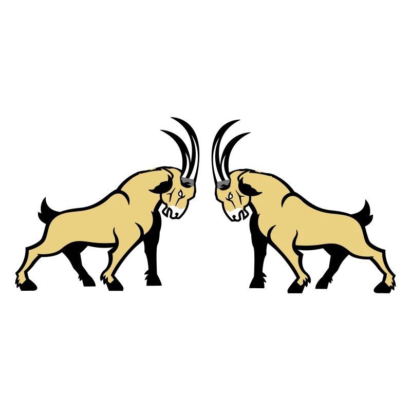 Capricorn Beige Double Bull Symmetry