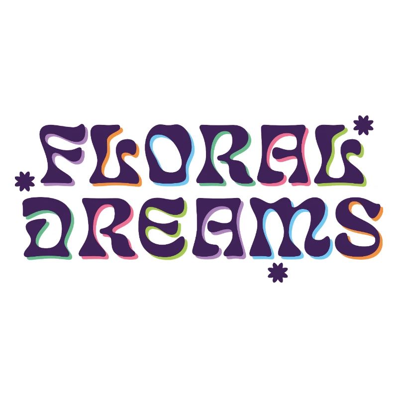 Floral Dreams Psychedelic Type