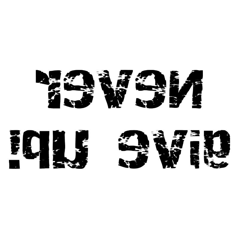 Never give up - mirrored