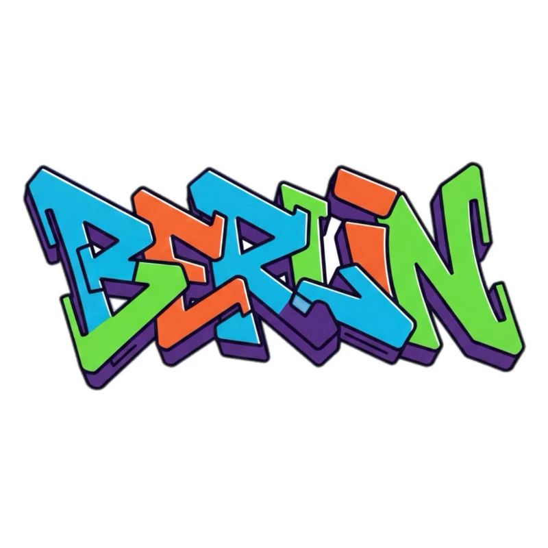 Berliner Straßen Graffiti Farbexplosion