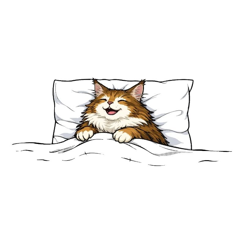 Sleeping Cat – Cute Cuddle Animal Design