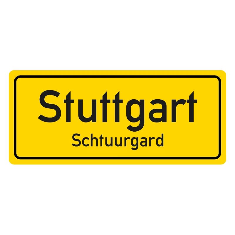 Stuttgart place name sign Germany
