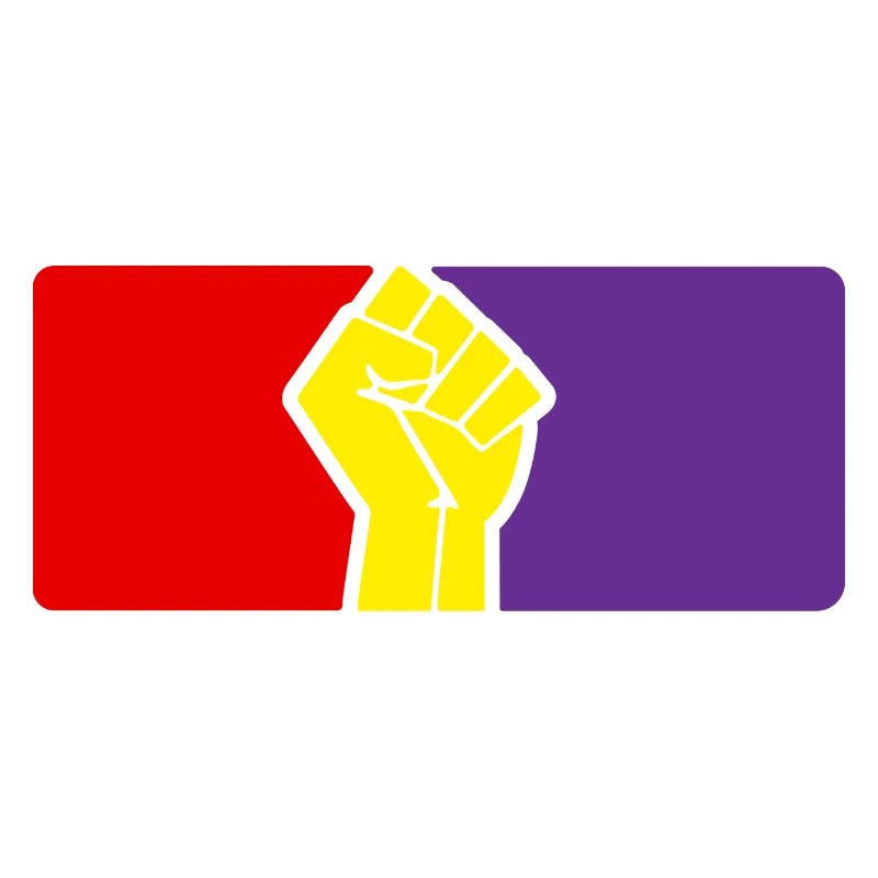 Drapeau et poing de la République espagnole