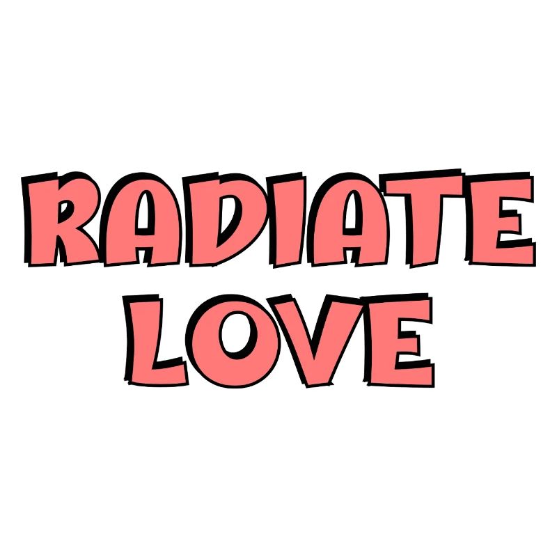 Radiate Love Red Typographie