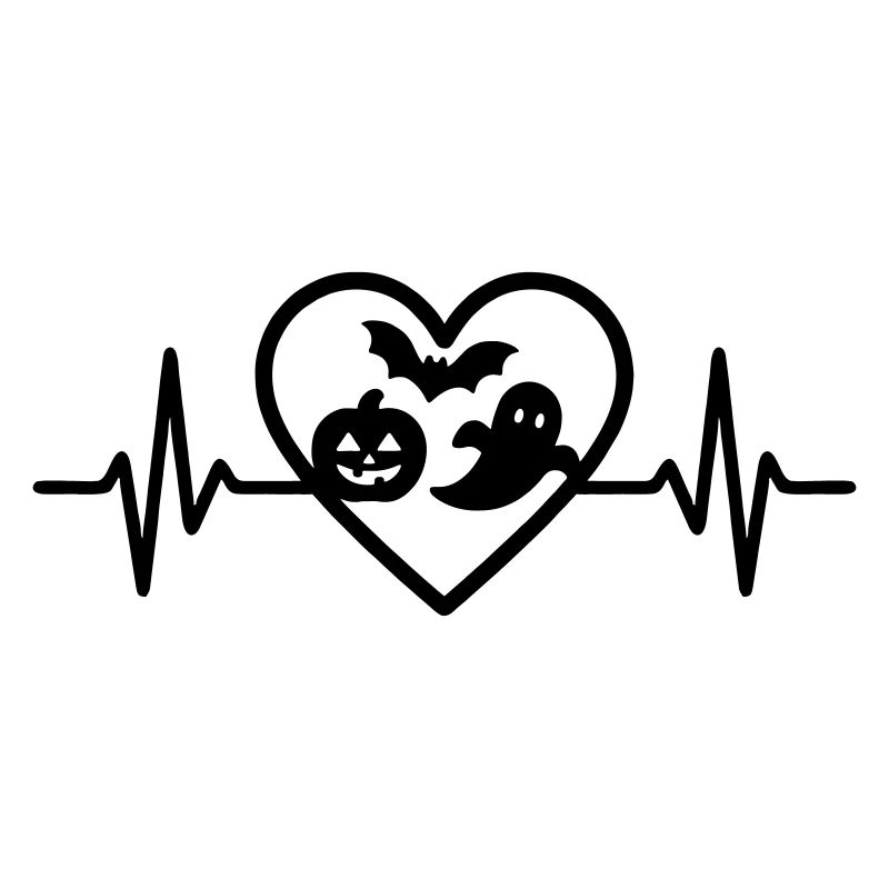 Halloween Heart Pumpkin Ghost Bat