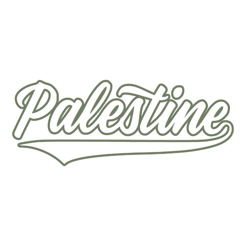 Palestine style baseball vert olive-blanc