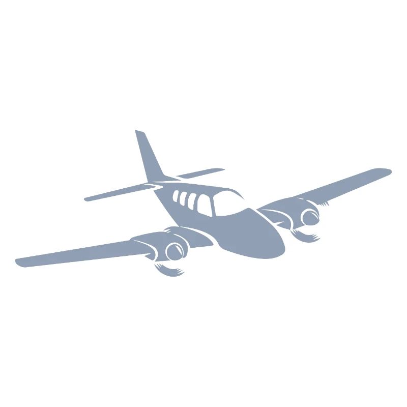 Minimalist propeller plane silhouette