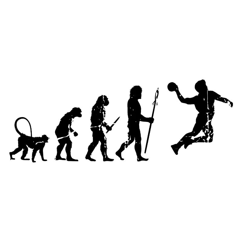 Funny handball player Evolution