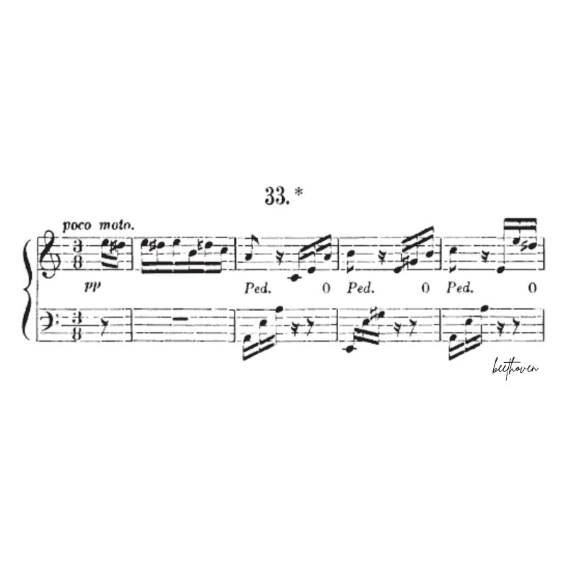 Conception de partitions de Beethoven pour Elise