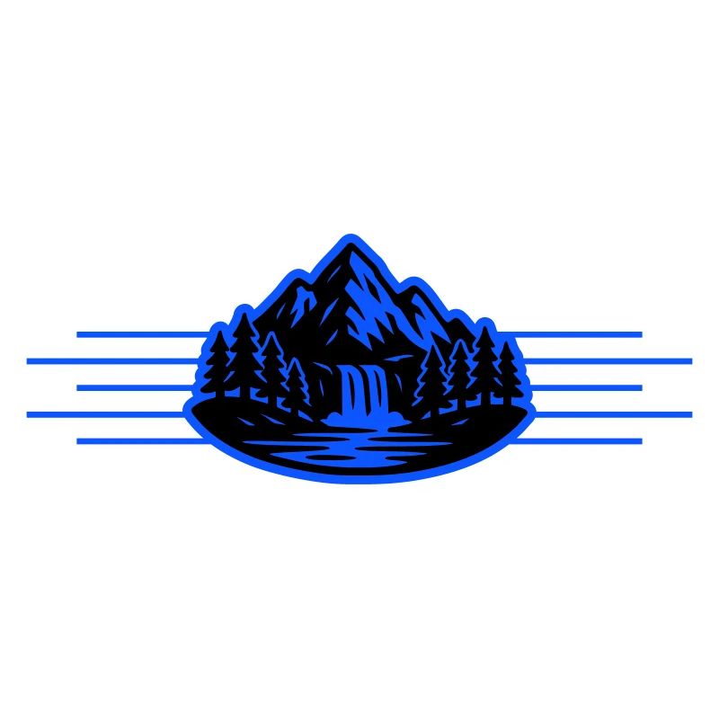 Mountains Landscape Forest Waterfall