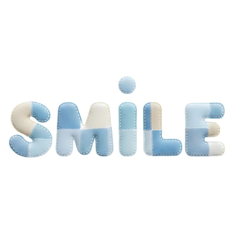 Stitch Patch Smile Lettering