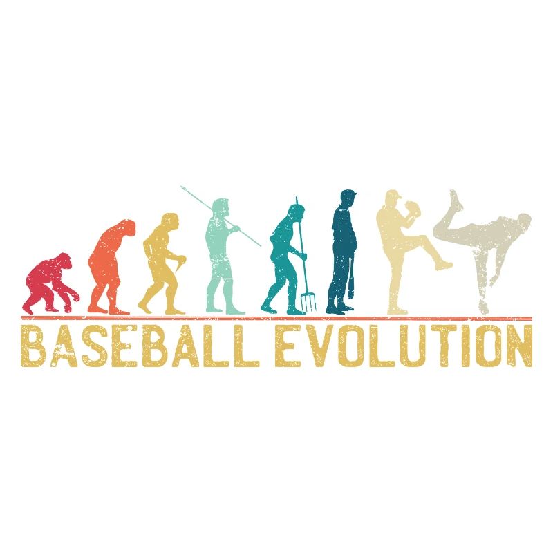 Baseball Evolution Illustration