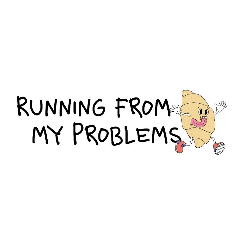 Running from My Problems – Retro Comic Humor