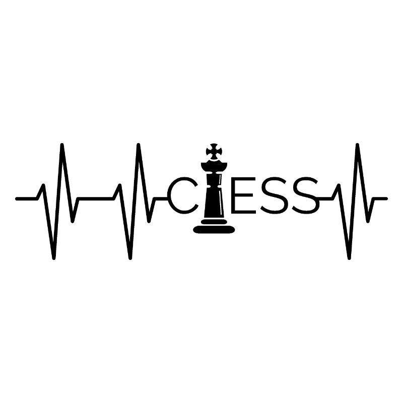 Coeur Echecs Roi Pulse Logo Icône de jeu d’échecs