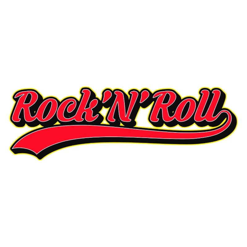 Rock 'N' Roll Retro Script Logo