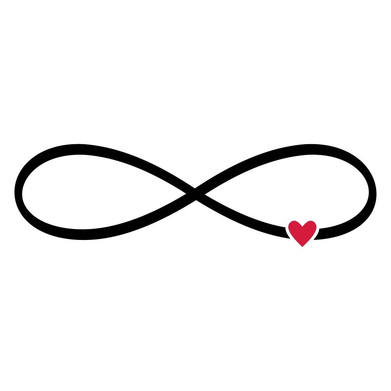 Infinity sign heart love gift