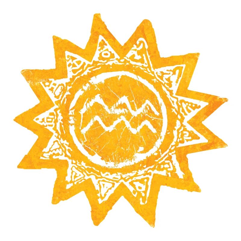 Design abstrait du soleil dans les tons de jaune de Majorque