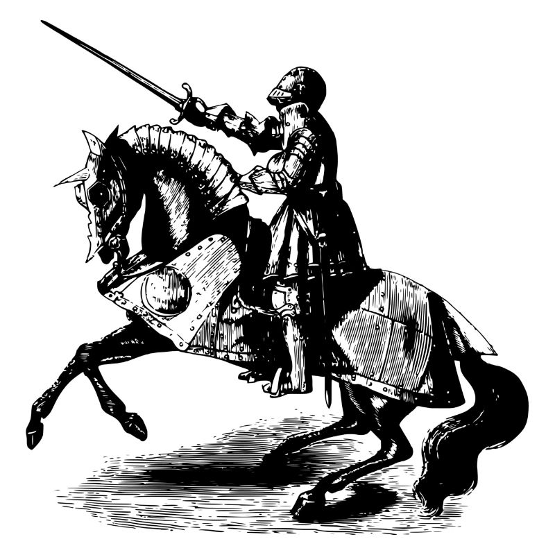 Ritter auf einem Pferd