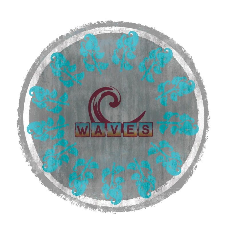Ocean Waves with Vintage Waves - Surf Lettering