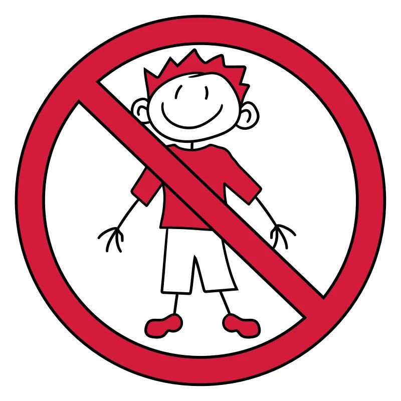 forbidden sign zone no child painted scribble com