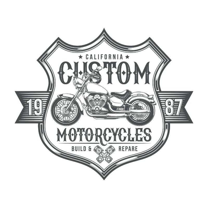 Custom Motorcycles Amerika Motorrad Retro Geschenk