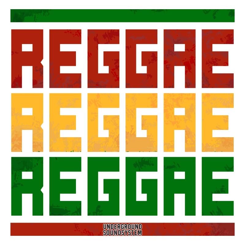 Reggae Font Block Graphic