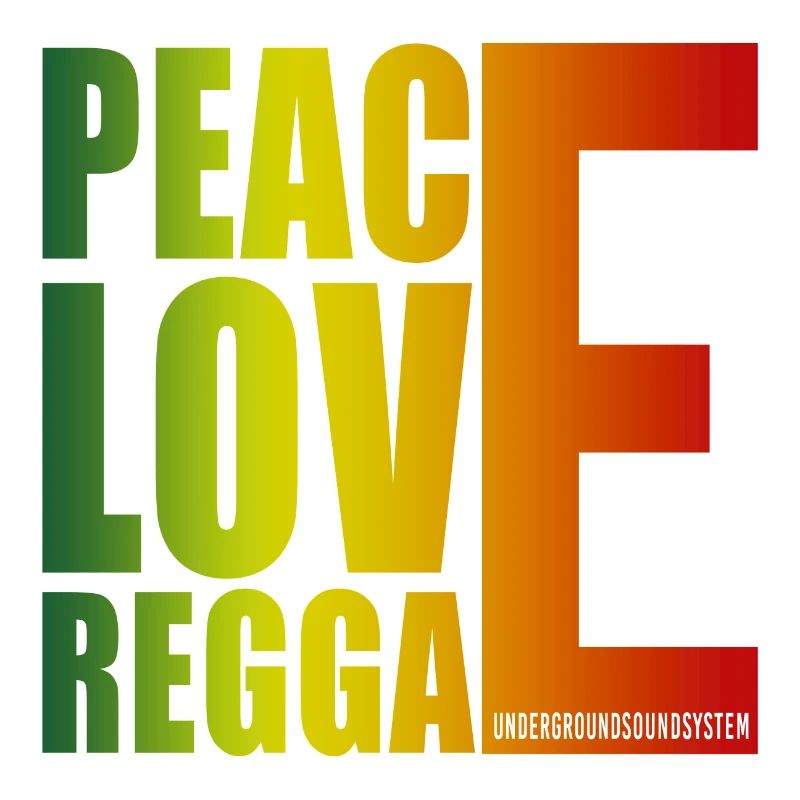 Peace Love Reggae Gradient