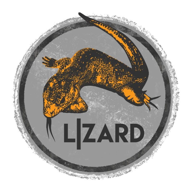 Creative Lizard Illustration Print