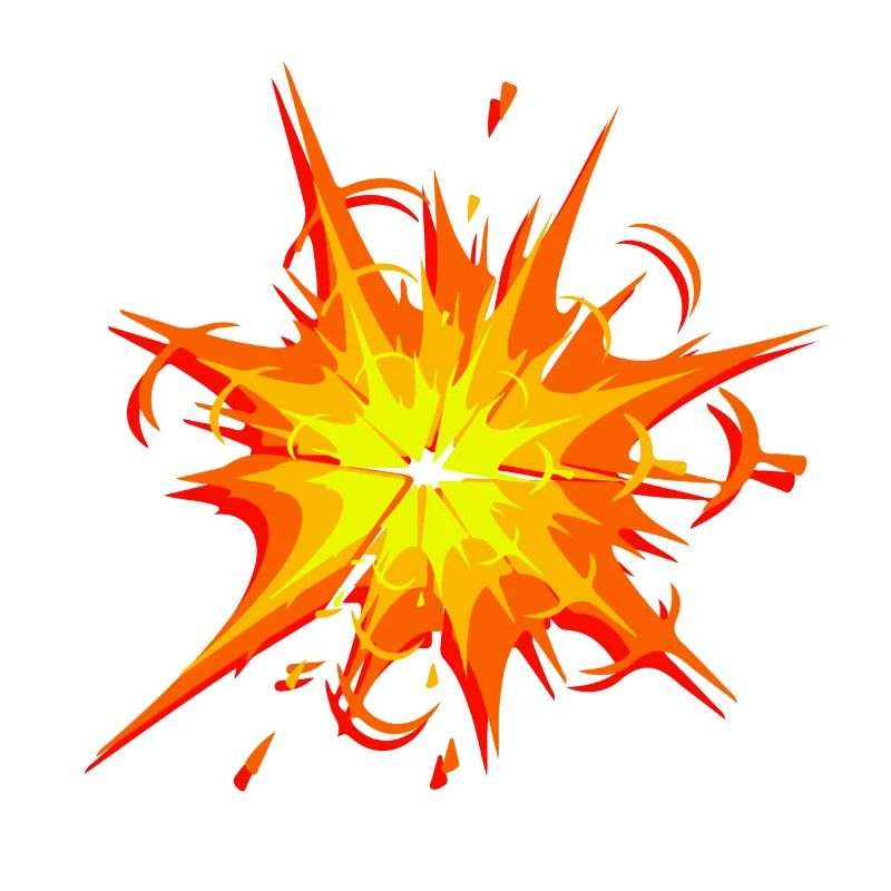 explosion étoile flamme splash couleur taches coloré
