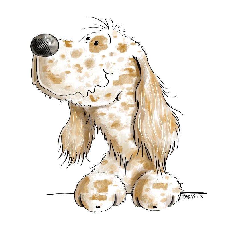 Englischer Setter Kopf I Hunde Comic Geschenk
